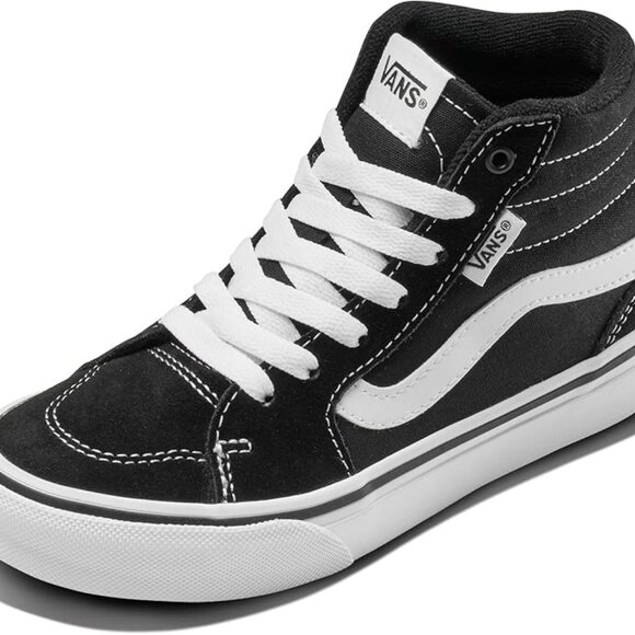 Vans Unisex-Child Filmore Hi-top Sneakers in Suede/Canvas Black/White - Picture 1 of 11